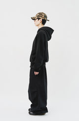 (MADE) neWave Short Zip Hoodie_Black