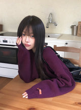 Nuan Daily V-Neck Label Loose Fit Knit