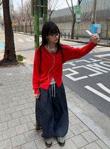 ナイリーベーシックカラーカーディガン