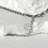 ss-box chain signature bullet tail necklace_silver