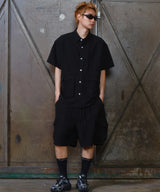 Loose Fit Utility Linen Set_Black
