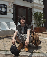 Flow Pigment Washing Short Sleeve Shirt