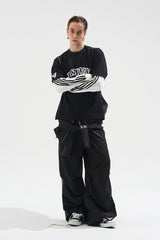 Pleated Utility Track Pants