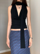 Blissing Scarf Sleeveless T-shirt