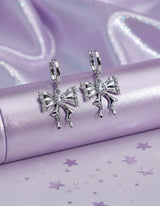 [IZNA Coco Piercing] Melting Ribbon Huggies Piercing - Silver Color