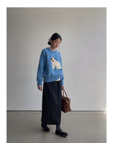 3D Embroidery Ribbon Fleece Deco Knit Sweater