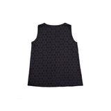 ベリーパンチングレーススリーブレス(black)