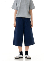 High Waist Cargo Knee Shorts