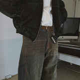 [Premium] フロッピーカーブデニムパンツ (Brown)