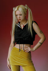 RIBBON SAILOR VEST (BLACK)