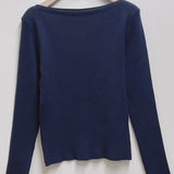 Miu Lip Neck V-Neck Long Sleeve Knitwear
