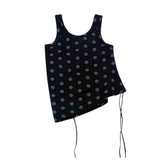 UNBALANCED PINTUCK SLEEVELESS_DOTS