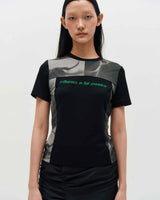 Blocked Graphic SS T-shirt _ BLACK