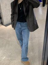 [MADE] Ditto wide long boots cut denim