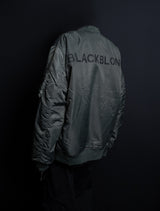 BBD Ripped Custom Sprayed logo MA-1 Bomber Jacket (Khaki)