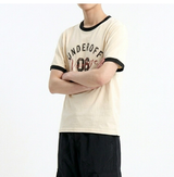 エッセンシャルスタンダード半袖リンガーTシャツ ビンテージクリーム