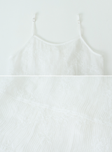 [SHOPPERMADE] フラワーシースルー 2WAY ノースリーブブラウス
