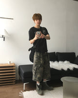 シールド ヘンリーネック ワッフル ショートスリーブ Tシャツ