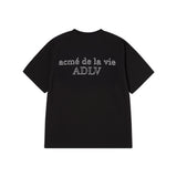 25FW BORDER LINE BASIC LOGO SHORT SLEEVE T-SHIRT BLACK