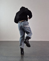 IMBALANCE LEATHER DENIM