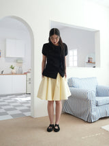 COTTON FLARE SKIRT (LEMON)