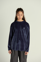 ドロップショルダーベルベットTシャツ