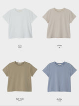 MR ベーシック モダール ラウンド 半袖 Tシャツ (8color)