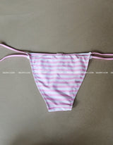 Stripe Aloha Tanning Kitty Bikini