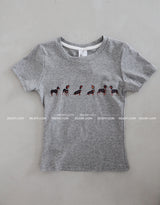 Jenny Dachshund Printed Short Sleeve T-shirt