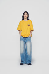 24FW CRACK STAR LOGO SHORT SLEEVE T-SHIRT YELLOW