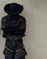 WASH-DENIM PANTS QUAD POCKET