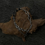 [Celeb pick] Black Marble Chain Bracelet