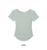Lilin U-neck Basic Round Short Sleeve