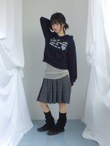Rib Vintage Check Skirt