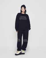 25FW SIMPLE BORDER LINE NAPPING SWEATSHIRT BLACK
