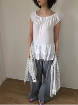 Muslin check summer shirt (2color)