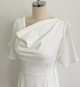 Andeu Cowl Neck Ruffle Mermaid Long One Piece