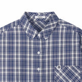 ボーイフレンド ルーズフィット シャツ Blue Check