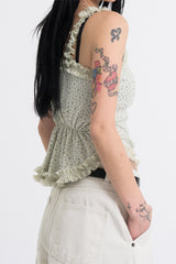 Floral Shirred Sleeveless