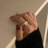 (silver925) Basic matte open ring *gold