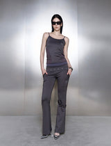 PRELUDE EYELET POINT BANDING BOOTS CUT PANTS