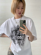 (UNISEX) グランジ 半袖Tシャツ