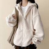 Lanit Boxy Popgle Fleece Hoodie Zip-Up
