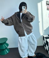 2ウェイ🤎 ハーディービッグフーディージップアップ🤎🩶🖤3カラー