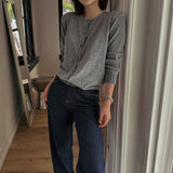 Compact cashmere round cardigan/5 colors