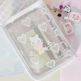 [A6] Heart Lover's Club: 6-ring diary cover - white