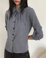 Bush Check Collar Slim-Fit Long-Sleeve Shirt
