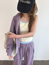 アテンションクロップスリーブトップス