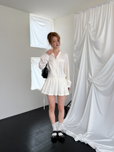 pleats mini dress