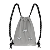 Silver Ribbon Gym Sack [Gray]